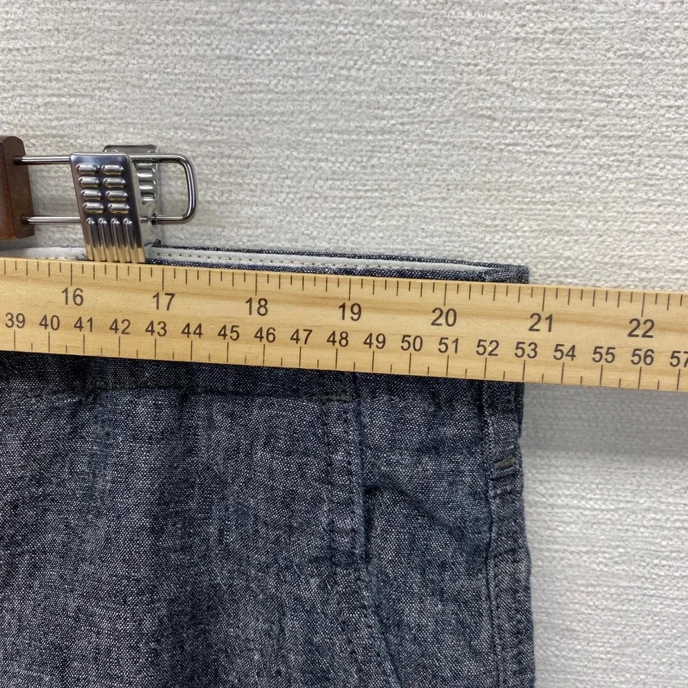 Levis Mens 40 Blue Heathered Grey Linen‎ Cotton Blend Flat Front Shorts Bermuda